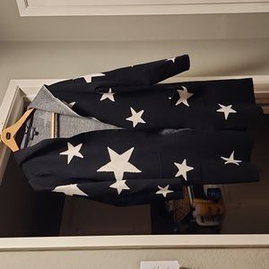 CALLIGRAPHIE Black and White star cardigan.